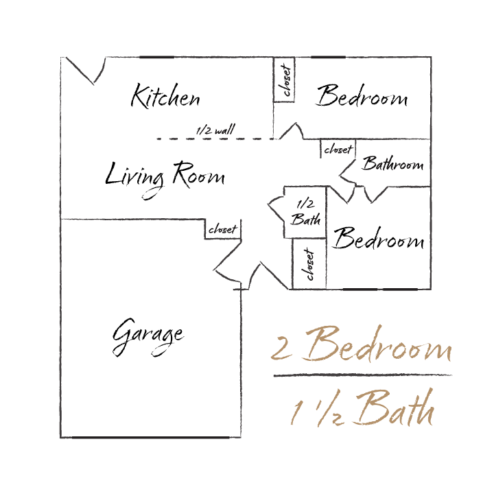 The Groves @ Towne Centre 2-Bedroom Floor Plan